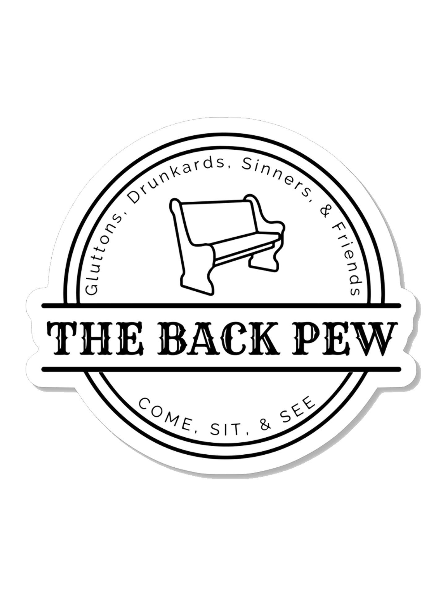 The Back Pew- 3" Sticker